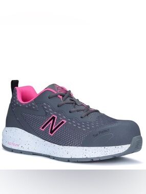 NEW BALANCE LOGIC WOMENS EH PR WIDLOGIGR-B WORK SHOES GREY/PINK Size 10.5 Women